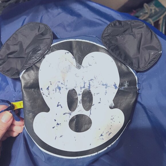 Disneyland-Hong Kong Micky Mouse Rain Jacket-Unisex-Pull Over Hooded-Size Large - Picture 10 of 16